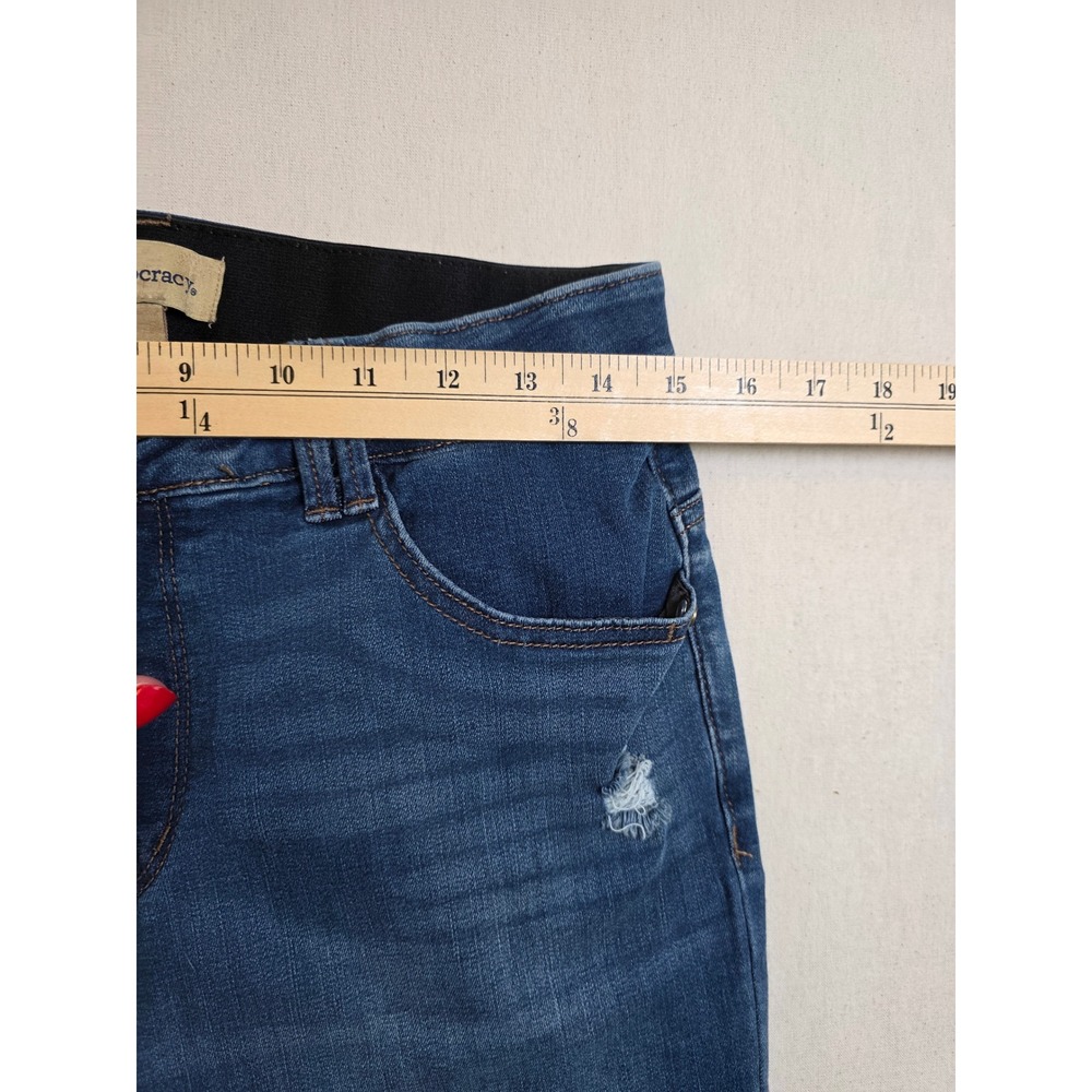 Democracy Itty Bitty Bootcut Jeans Womens 10 Blue Ab Solution Mid Rise Slimming - Picture 6 of 10
